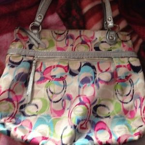 Coach Poppy Monogram C Multicolor Purse